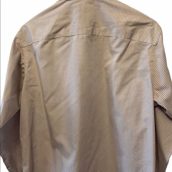 MENS CALVIN KLEIN White Purple Plaid Button Shirt - Picture 7 of 9